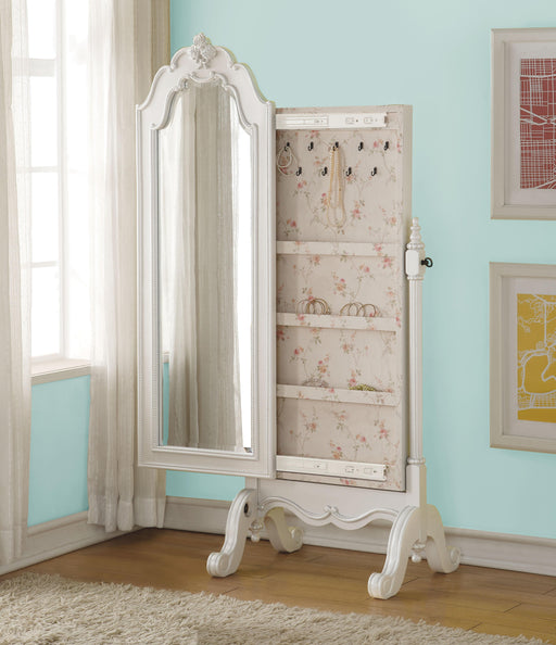 Edalene Pearl White Jewelry Armoire (Cheval) - Just Furniture (PA) - Multi Location