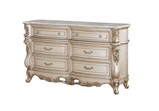 Gorsedd Marble & Antique White Dresser - Just Furniture (PA) - Multi Location