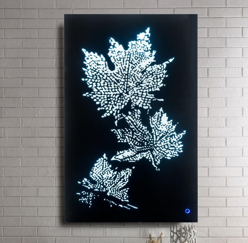 Hadrias Smoky Glass & Faux Crystal Wall Art (LED) - Just Furniture (PA) - Multi Location