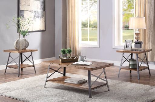 Ikram Weathered Oak & Sandy Black Coffee Table - Just Furniture (PA) - Multi Location