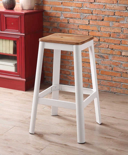 Jacotte Natural & White Bar Stool (1Pc) - Just Furniture (PA) - Multi Location