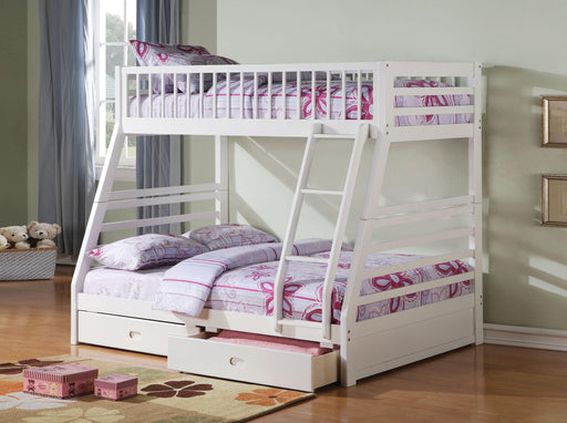 Jason White Bunk Bed (Twin/Full) - Just Furniture (PA) - Multi Location