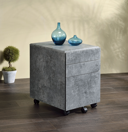 Jurgen Faux Concrete & Silver File Cabinet - Just Furniture (PA) - Multi Location