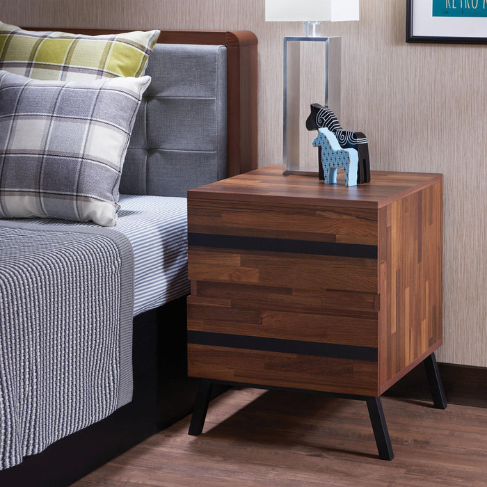Karine Walnut & Black End Table - Just Furniture (PA) - Multi Location