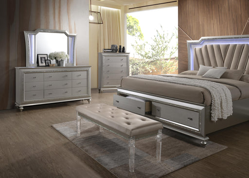 Kaitlyn PU & Clear Acrylic Bench - Just Furniture (PA) - Multi Location
