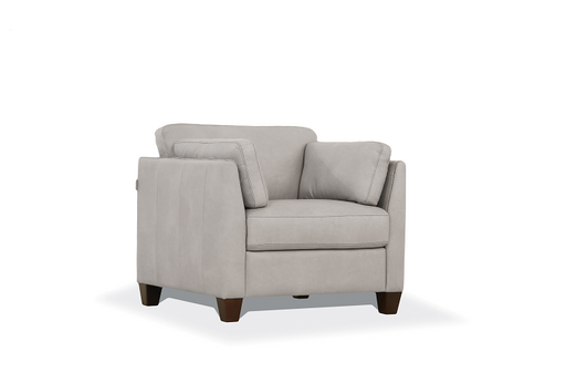 Matias Dusty White Leather Chair - Just Furniture (PA) - Multi Location