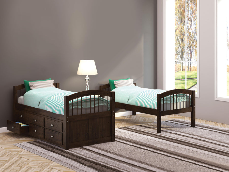 Micah Espresso Bunk Bed & Trundle (Twin/Twin) - Just Furniture (PA) - Multi Location