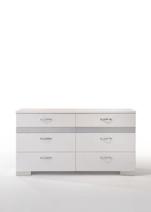 Naima II White High Gloss Dresser - Just Furniture (PA) - Multi Location