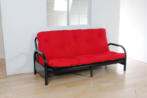 Nabila Red & Black Full Futon Mattress, 6"H - Just Furniture (PA) - Multi Location