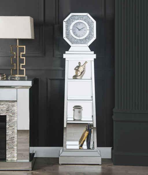Noralie Mirrored & Faux Diamonds Grandfather Clock - Just Furniture (PA) - Multi Location