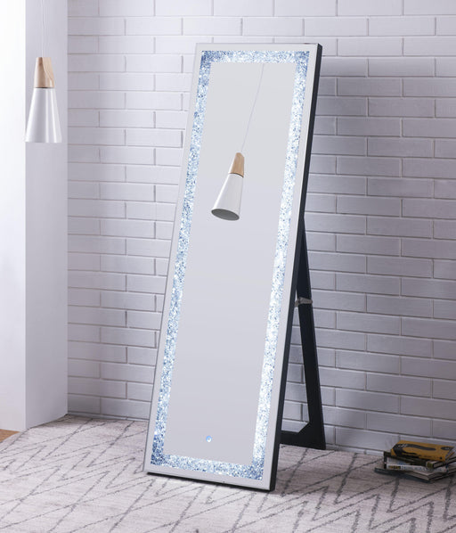 Noralie Mirrored & Faux Diamonds Floor Mirror (LED) - Just Furniture (PA) - Multi Location