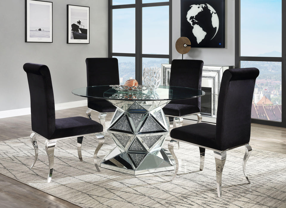 Noralie Mirrored & Faux Diamonds Dining Table - Just Furniture (PA) - Multi Location