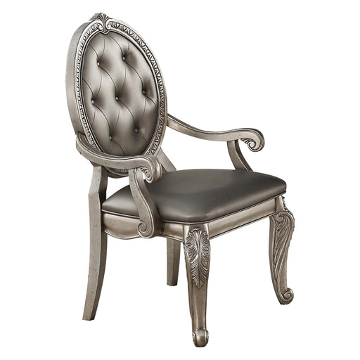 Northville PU & Antique Silver Arm Chair - Just Furniture (PA) - Multi Location