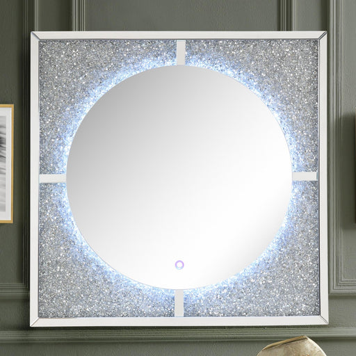 Nowles Mirrored & Faux Stones Wall Decor (LED) - Just Furniture (PA) - Multi Location