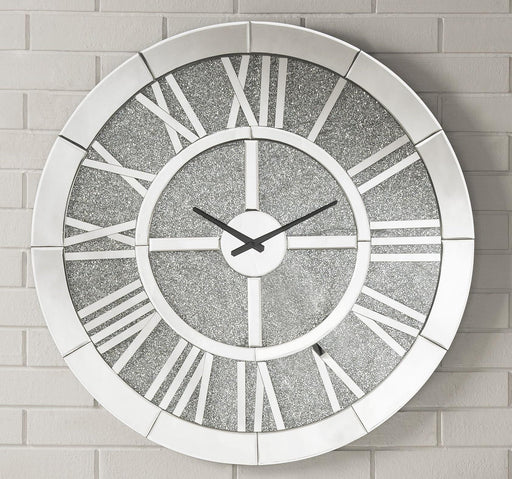 Nowles Mirrored Wall Clock - Just Furniture (PA) - Multi Location