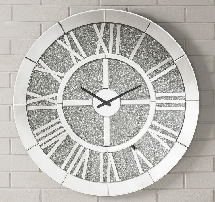 Nowles Mirrored Wall Clock - Just Furniture (PA) - Multi Location