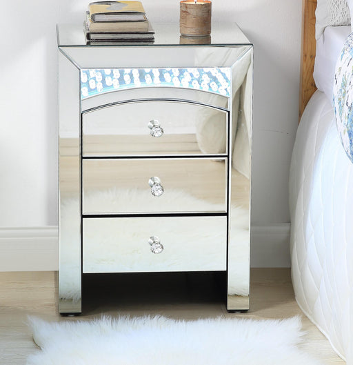 Nysa Mirrored & Faux Crystals Accent Table (LED) - Just Furniture (PA) - Multi Location