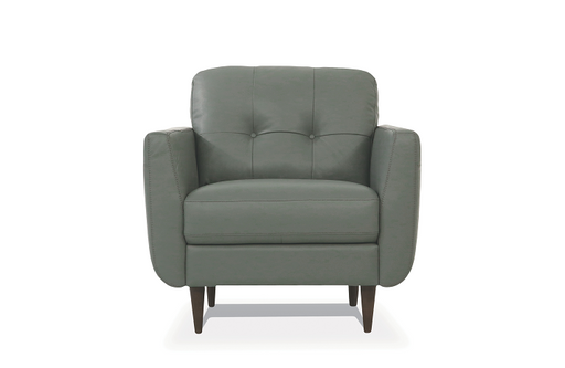Radwan Pesto Green Leather Chair - Just Furniture (PA) - Multi Location