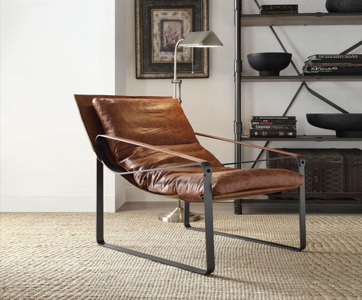 Quoba Cocoa Top Grain Leather Accent Chair - Just Furniture (PA) - Multi Location