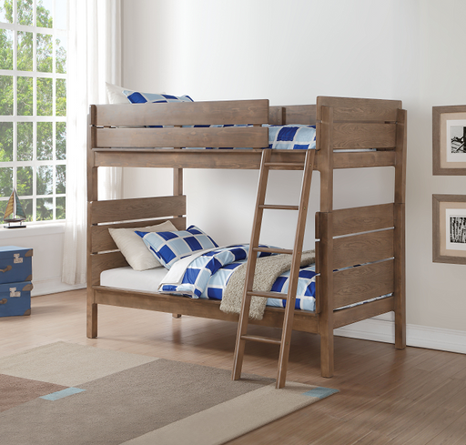 Ranta Antique Oak Bunk Bed (Twin/Twin) - Just Furniture (PA) - Multi Location