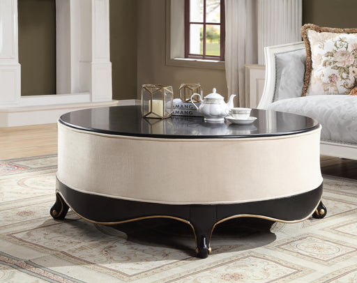 Sheridan Cream Fabric & Black Cocktail Table - Just Furniture (PA) - Multi Location