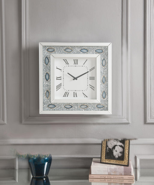 Sonia Mirrored & Faux Agate Wall Clock - Just Furniture (PA) - Multi Location