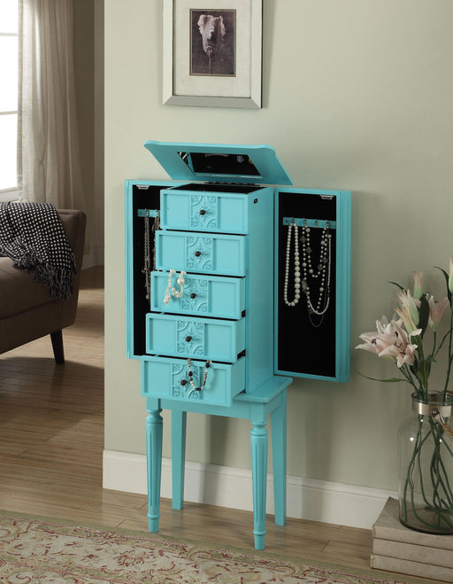 Tammy Light Blue Jewelry Armoire - Just Furniture (PA) - Multi Location