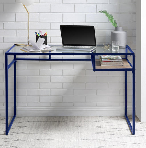 Yasin Blue & Glass Desk - Just Furniture (PA) - Multi Location
