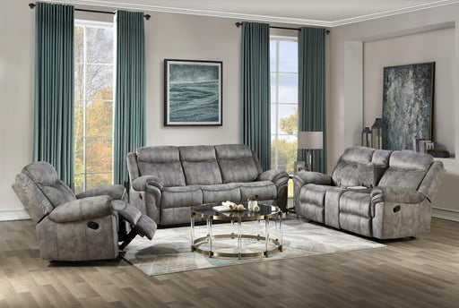 Zubaida 2-Tone Gray Velvet Sofa (Glider & Motion) - Just Furniture (PA) - Multi Location