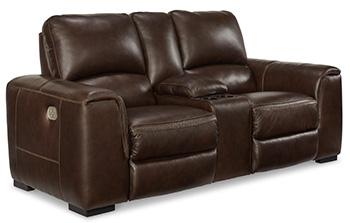 Alessandro Power Reclining Loveseat with Console - Just Furniture (PA) - Multi Location