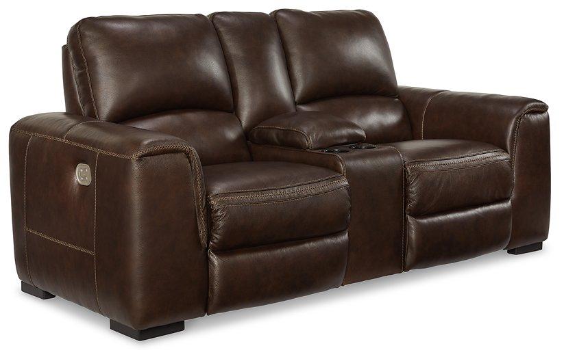 Alessandro Power Reclining Loveseat with Console - Just Furniture (PA) - Multi Location