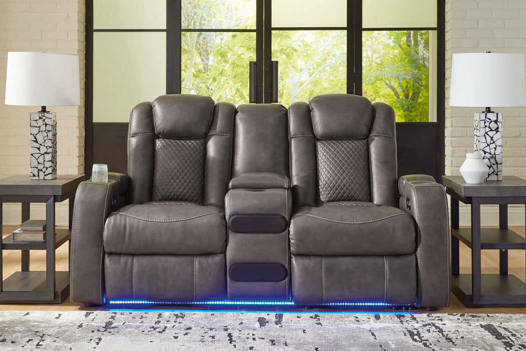 Fyne-Dyme Power Reclining Loveseat with Console - Just Furniture (PA) - Multi Location