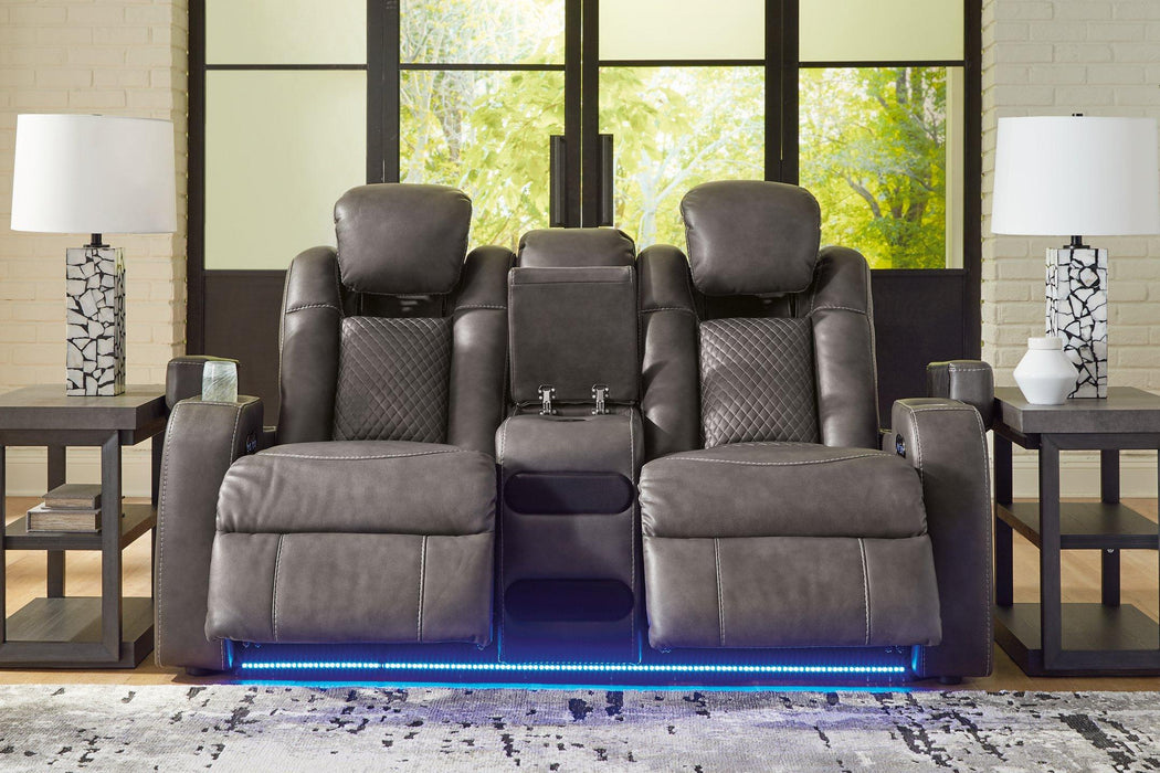 Fyne-Dyme Power Reclining Loveseat with Console - Just Furniture (PA) - Multi Location