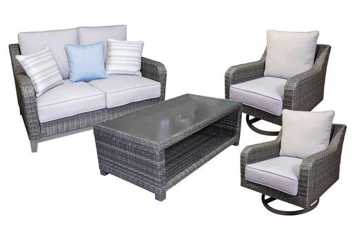Elite Park Outdoor Loveseat, Lounge Chairs and Cocktail Table - Just Furniture (PA) - Multi Location