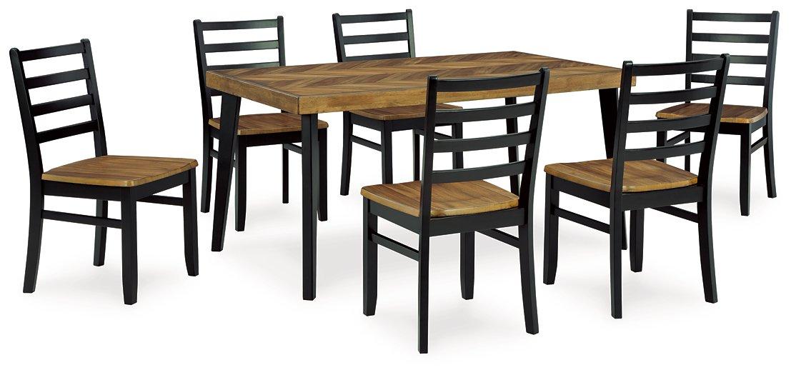 Blondon Dining Table and 6 Chairs (Set of 7) - Just Furniture (PA) - Multi Location