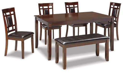 Bennox Dining Table and Chairs with Bench (Set of 6) - Just Furniture (PA) - Multi Location