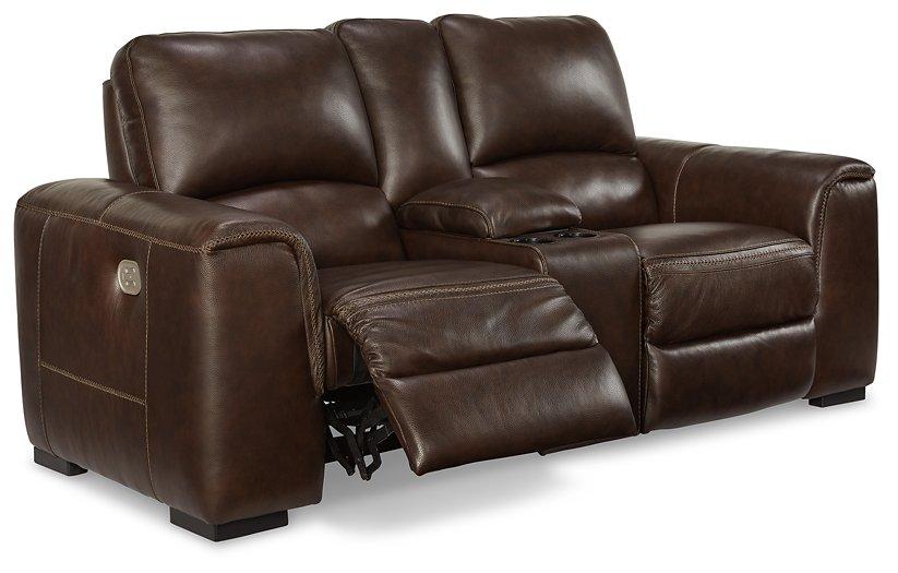 Alessandro Power Reclining Loveseat with Console - Just Furniture (PA) - Multi Location
