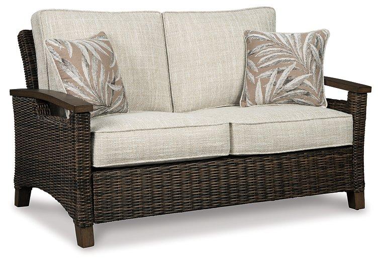 Paradise Trail Outdoor Loveseat, Lounge Chairs and Fire Pit Table - Just Furniture (PA) - Multi Location