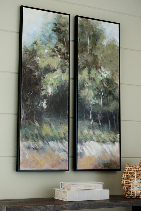 Dansot Wall Art (Set of 2) - Just Furniture (PA) - Multi Location