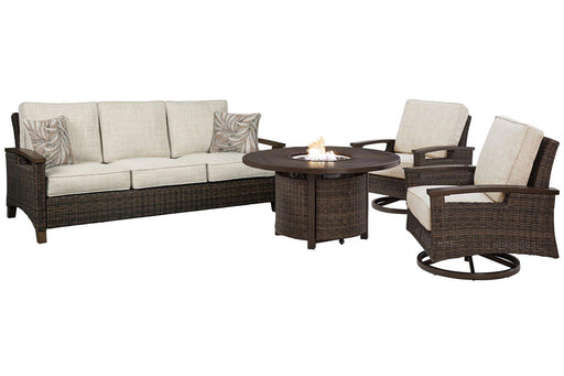 Paradise Trail Outdoor Sofa, Lounge Chairs and Fire Pit Table - Just Furniture (PA) - Multi Location
