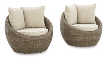 Danson Swivel Lounge with Cushion (Set of 2) - Just Furniture (PA) - Multi Location