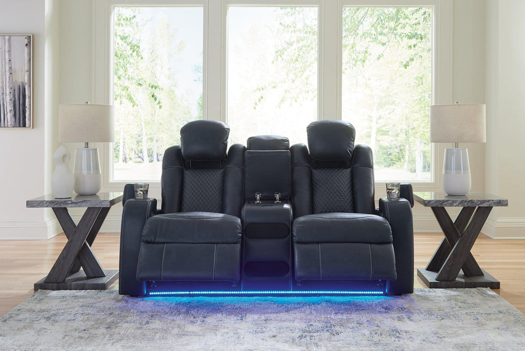Fyne-Dyme Power Reclining Loveseat with Console - Just Furniture (PA) - Multi Location
