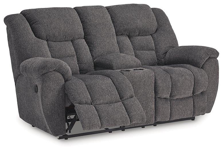 Foreside Reclining Loveseat with Console - Just Furniture (PA) - Multi Location