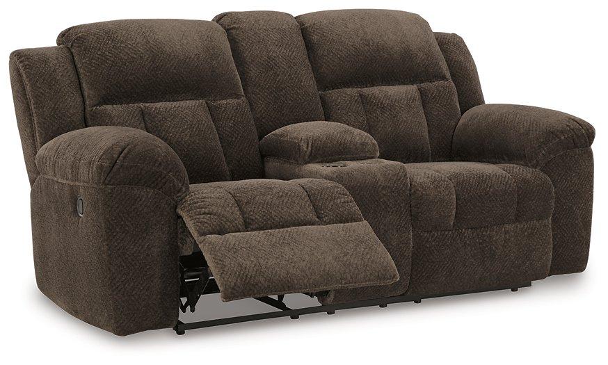 Frohn Reclining Loveseat with Console - Just Furniture (PA) - Multi Location