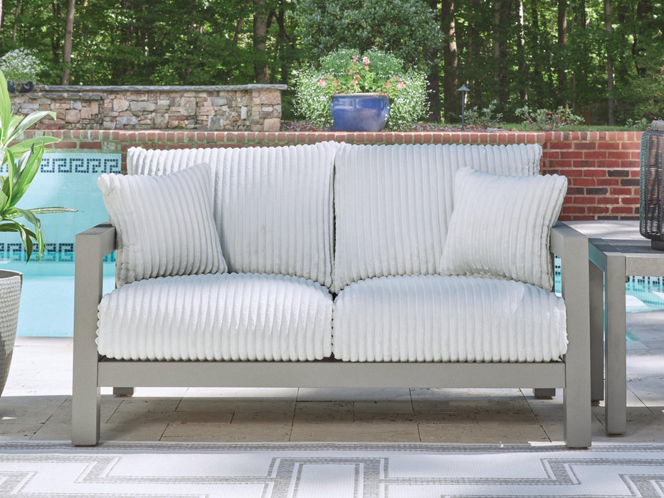 Hurley Park Outdoor Loveseat with Cushion - Just Furniture (PA) - Multi Location
