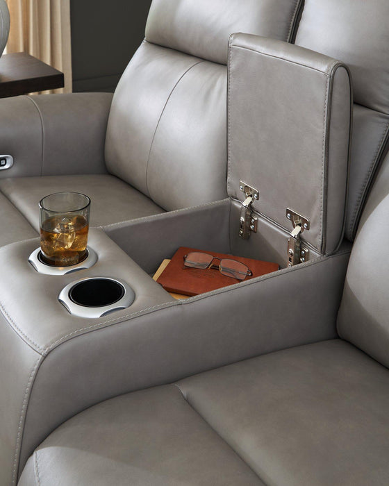 5Z-Comfort Power Reclining Loveseat with Console - Just Furniture (PA) - Multi Location
