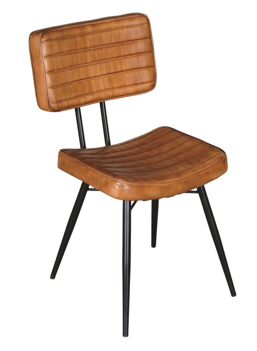 Misty Padded Side Chairs Camel and Black (Set of 2) - Just Furniture (PA) - Multi Location