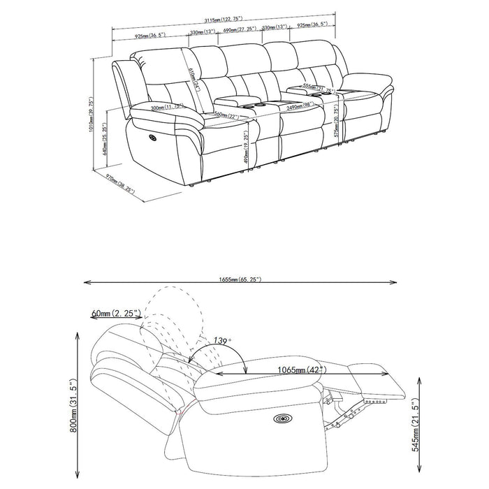 Bahrain Power Recliner Seating - Just Furniture (PA) - Multi Location