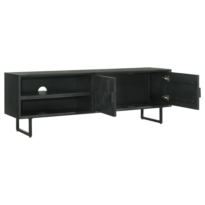 Marsden 2-door Wood 70" TV Stand Charcoal Black - Just Furniture (PA) - Multi Location