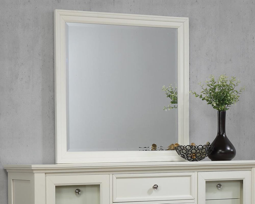 Sandy Beach Rectangular Dresser Mirror Cream White - Just Furniture (PA) - Multi Location